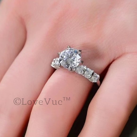 Certified 3ct. t.w. Diamond Brilliant Solitaire Luxury Engagement Wedding Ring - Picture 9 of 17